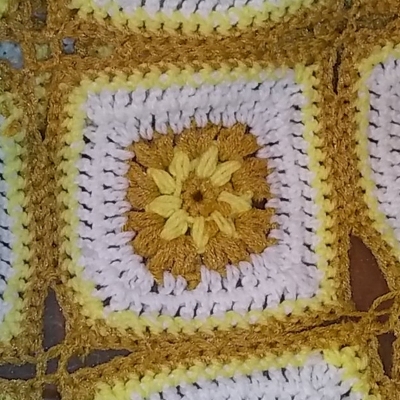 Sunburst Handmade Afghan BOHO Hippie - Picture 7 of 7